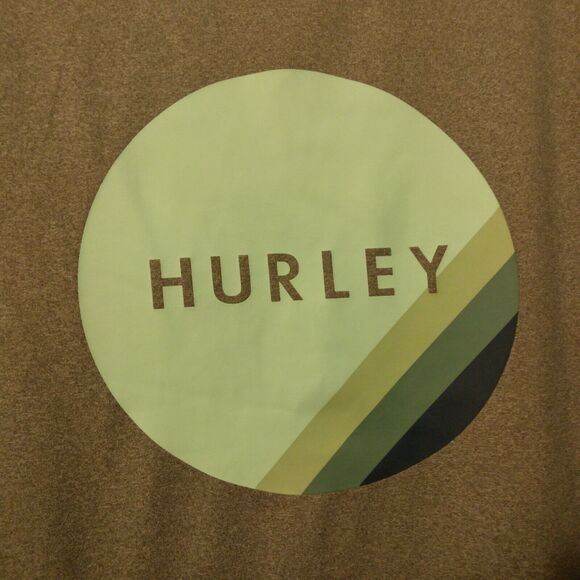 Hurley tshirt mens L LArge gray performance long sleeve surf skate stretch - Picture 3 of 8